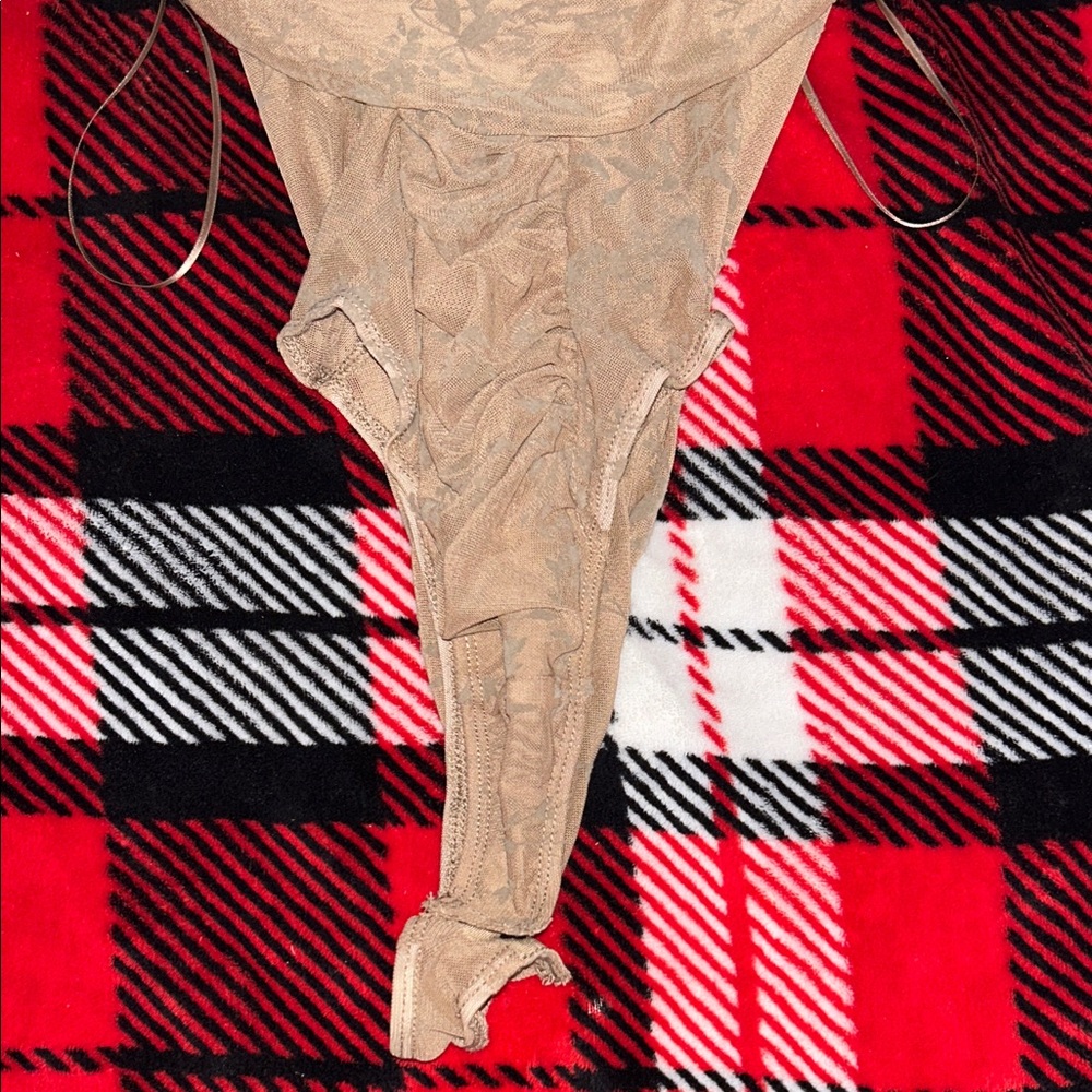 Tan Ruched Bodysuit - Picture 3 of 6